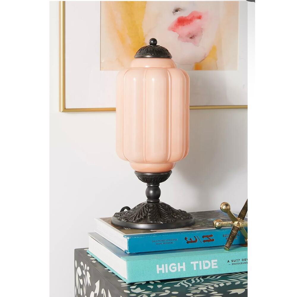 Anthropologie The Eloise Scallop Milk Glass Table Lamp